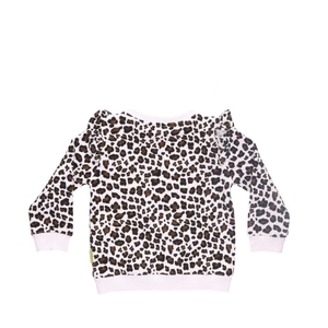 WILLOW WHITE LEOPARD 6-12 YRS SWEATER BLANK