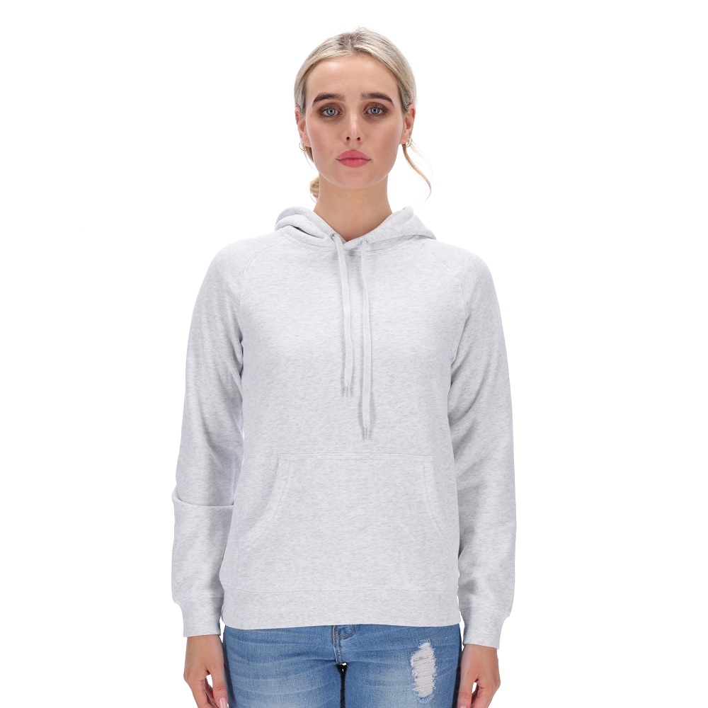 NOVA WHITE MARLE HOODIE BLANK - Custom Printed Womens Sweaters ...